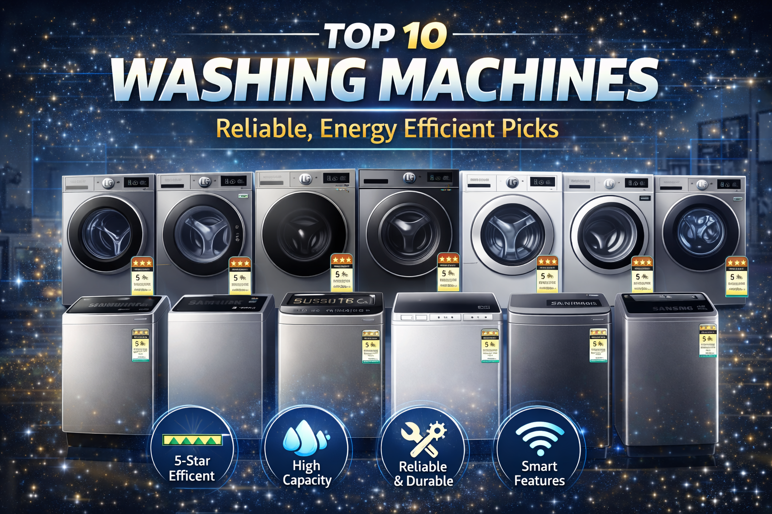 Top 10 Washing Machines — Reliable, Energy Efficient Picks