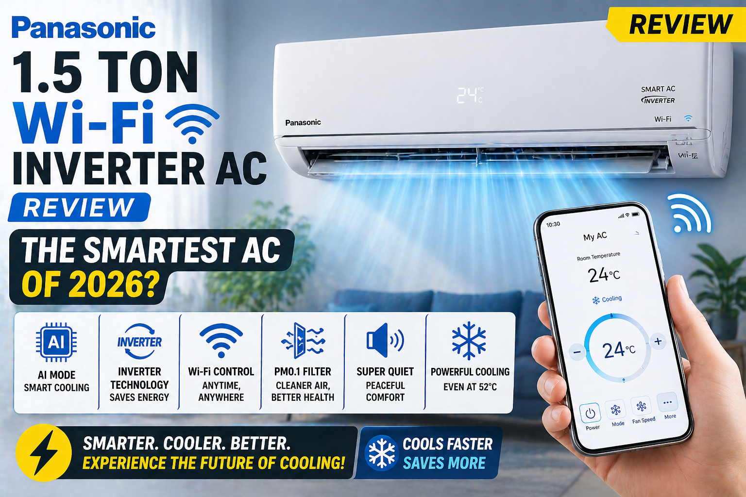 Panasonic 1.5 Ton Wi-Fi Inverter AC Review: The Smartest AC of 2026?